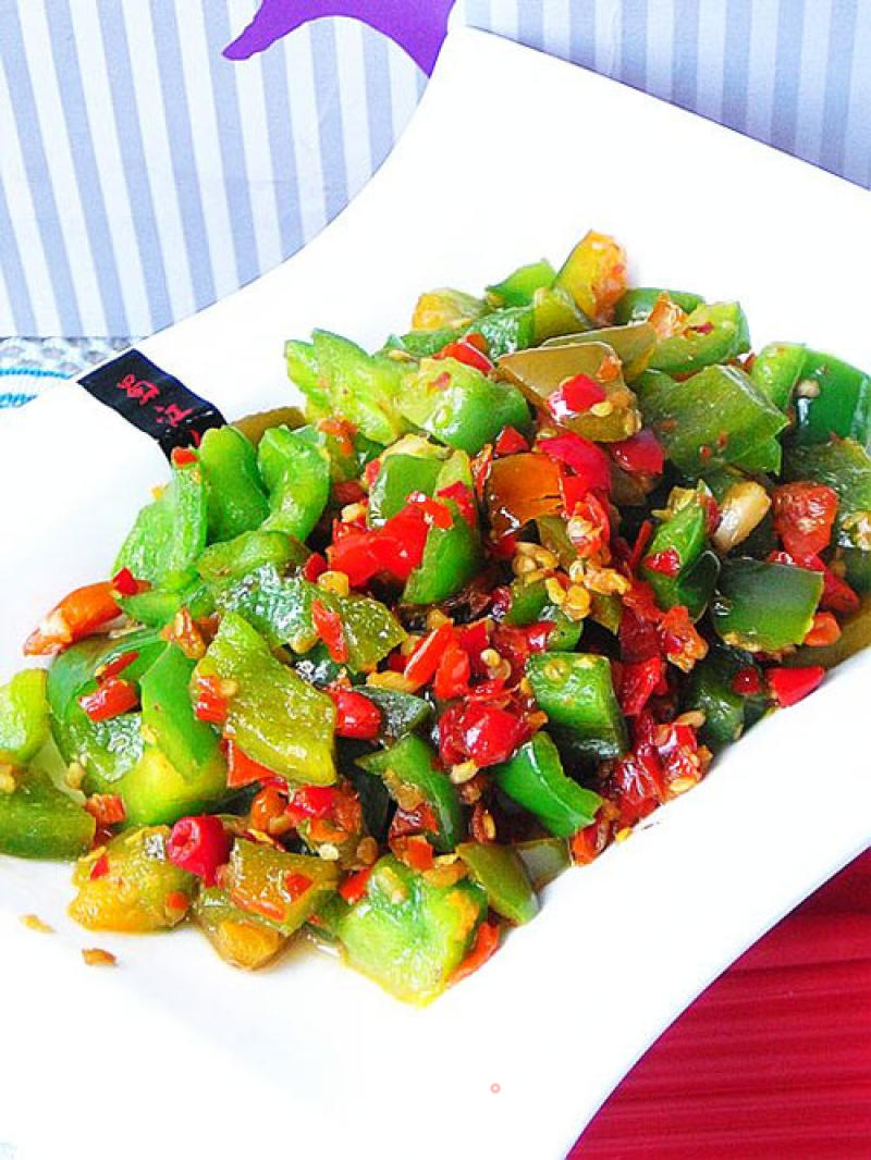 Stir-fried Chili with Chopped Pepper recipe