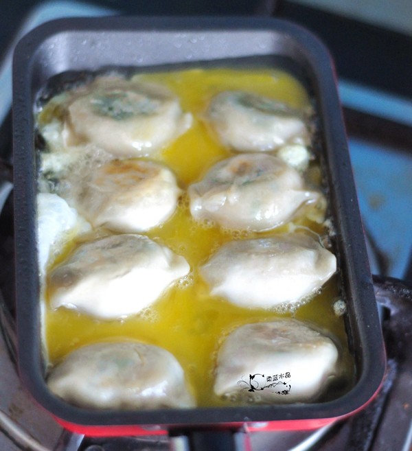 Fried Dumplings and Eggs recipe