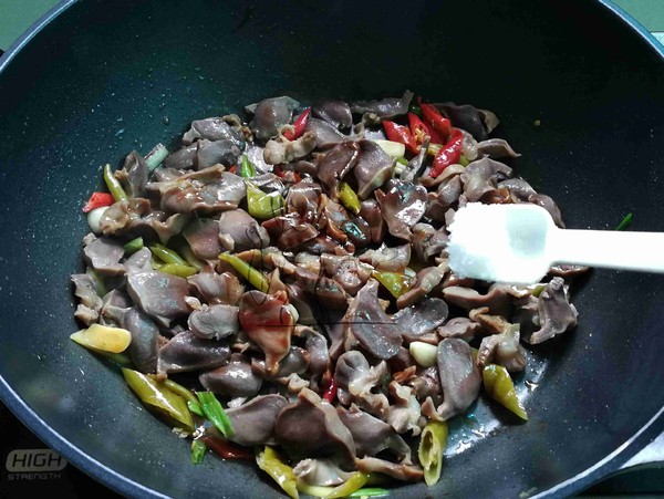 Duck Gizzards with Pickled Peppers recipe