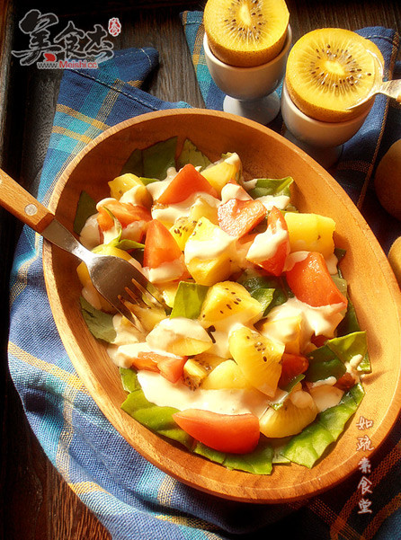 Vegetable and Fruit Warm Salad recipe