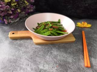 Fried Bacon with Snow Peas recipe