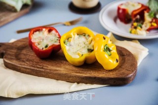 Baked Peppers with Mixed Vegetables recipe