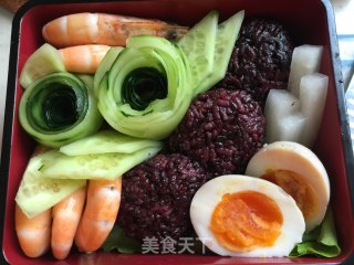 Shrimp and Black Rice Bento recipe