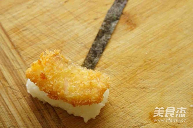 Fried Salmon Sushi recipe