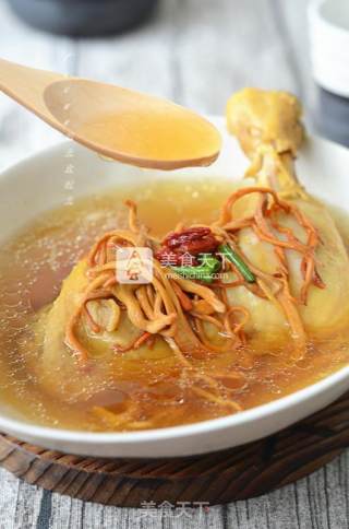 Stewed Chicken Soup with Cordyceps Flower recipe