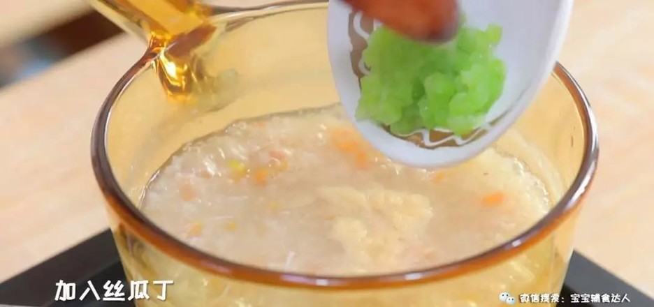 Baby Food Supplement Recipe for Tomato Loofah Scallop Porridge recipe