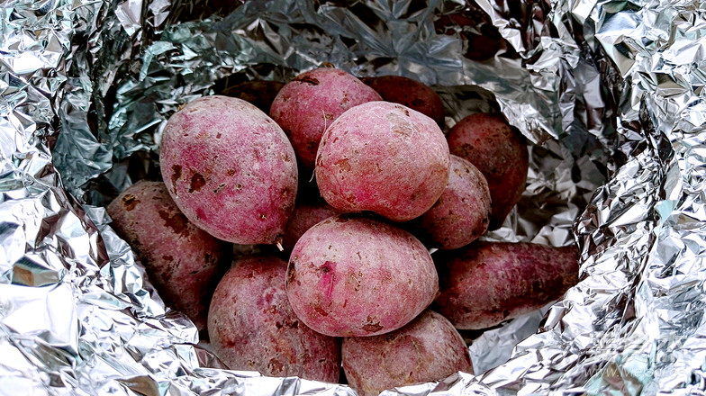 Roasted Purple Sweet Potato in Casserole recipe