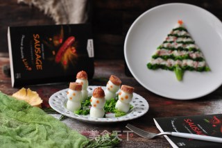 Fun Christmas Tree Snowman Meal recipe