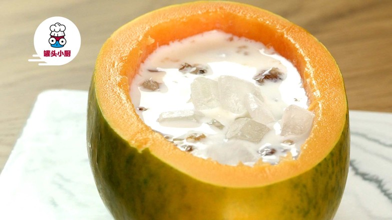 Homemade Beauty Peach Gum Papaya Cup recipe