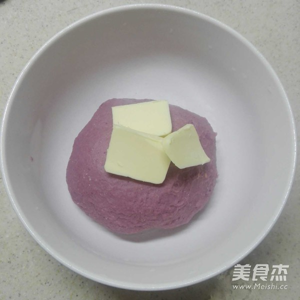 Purple Sweet Potato Version Mochi Ruanou recipe