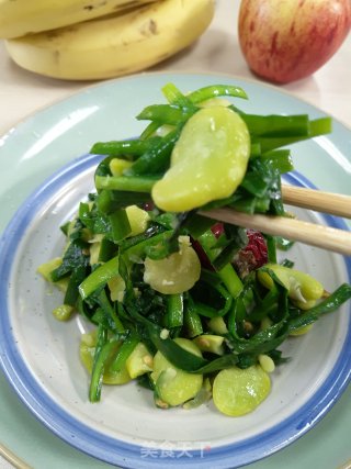 Stir-fried Watercress with Leek recipe