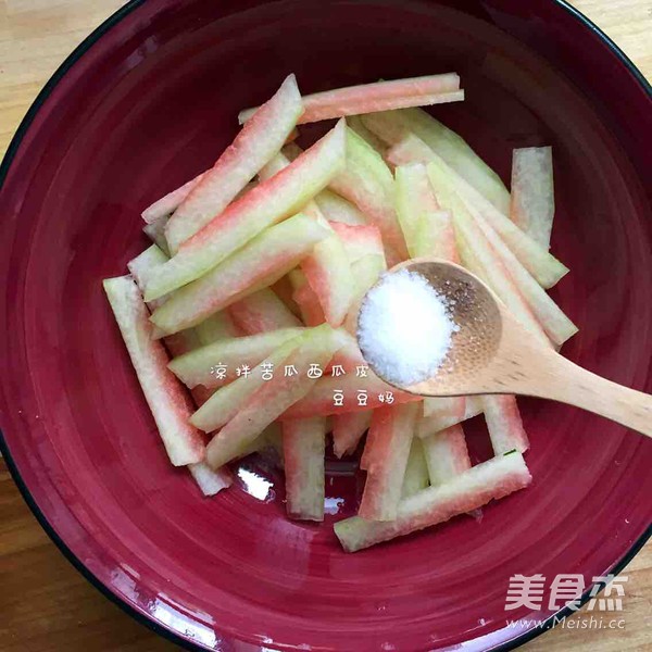 Cold Bitter Gourd Watermelon Peel recipe