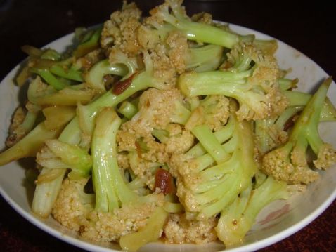 Stir-fried Cauliflower with Soy Sauce recipe