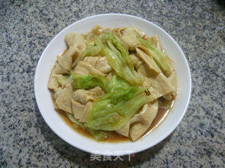 Stir-fried Cabbage with Shacha Sauce and Bean Knot recipe