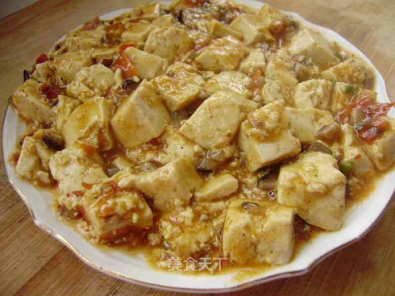 Home Cooking-spicy Stewed Tofu with Shiitake Mushrooms recipe