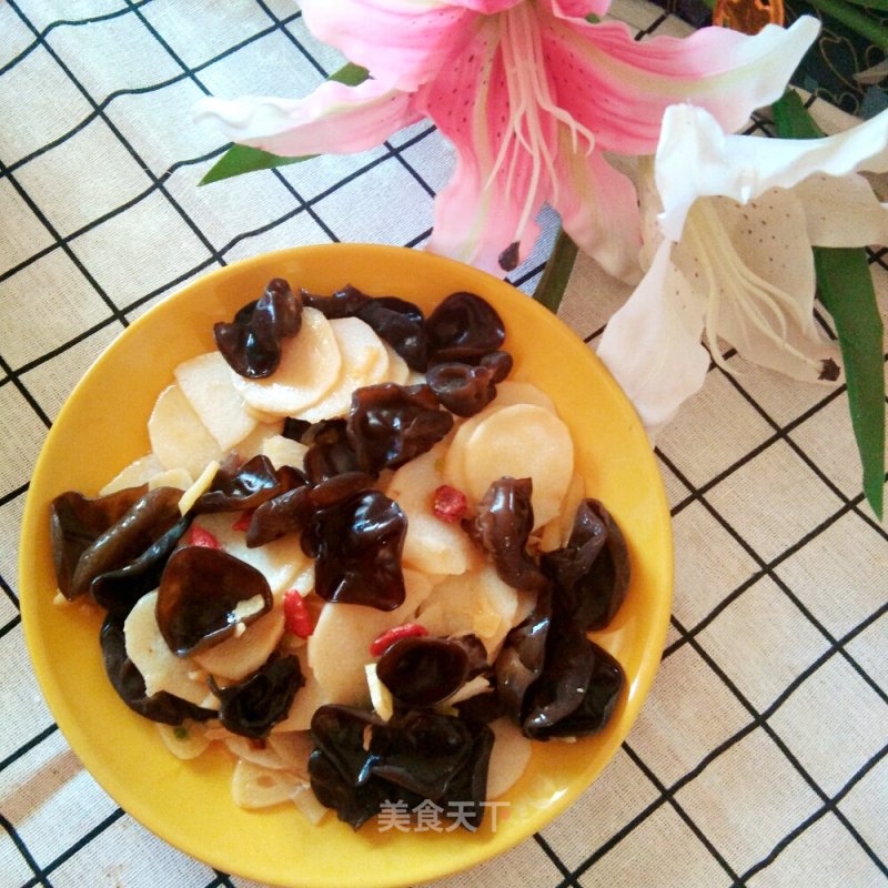 Stir-fried Yam Fungus recipe