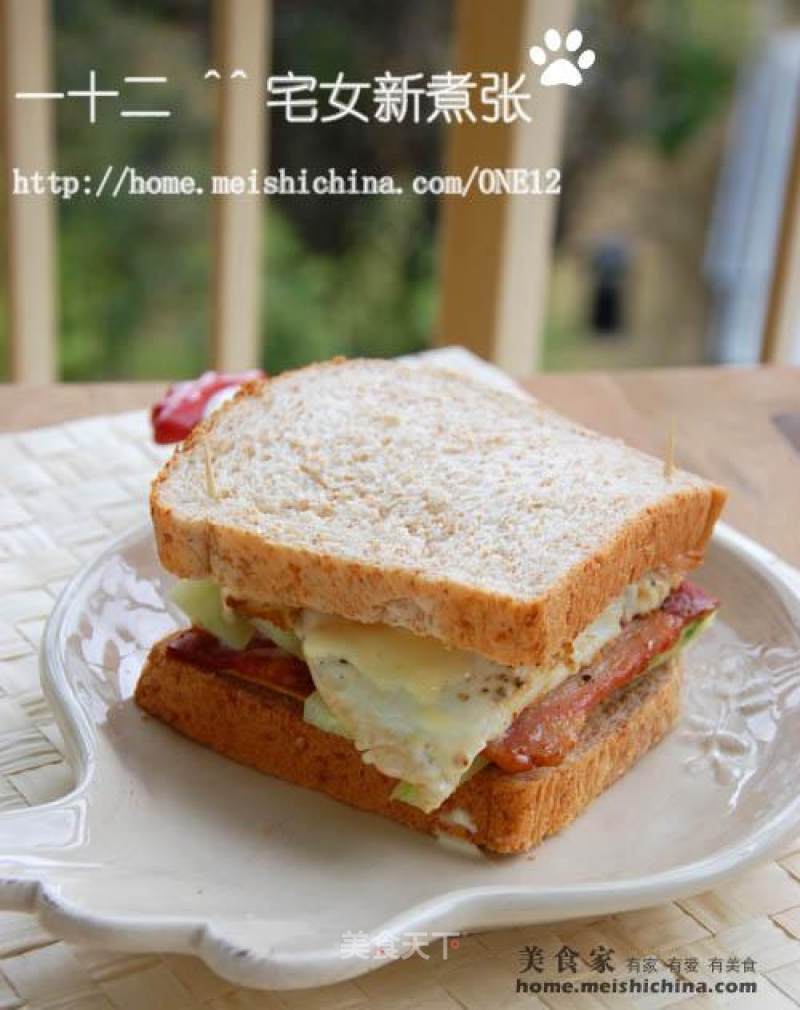 Double Cheese Bacon Sandwich recipe