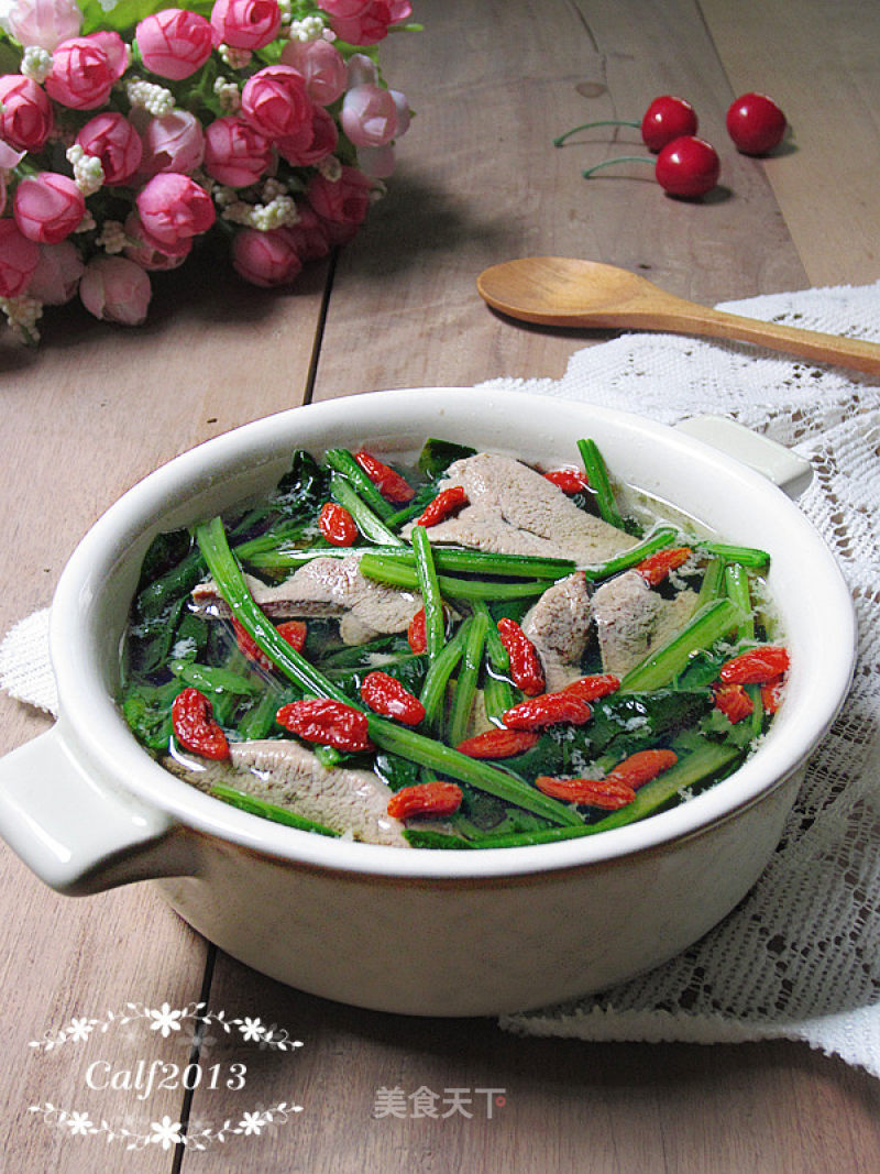 Chinese Wolfberry and Pork Liver Soup recipe