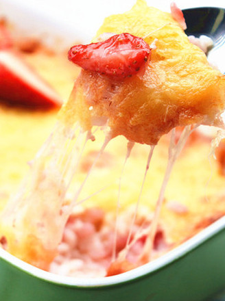 Cheese Strawberry Baked Rice