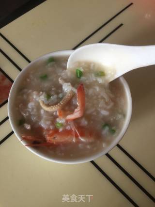 Shrimp Dried Squid Lean Pork Congee recipe