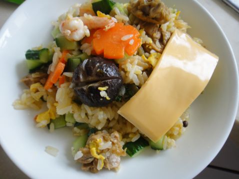 Mixed Vegetables and Cheese Fried Rice recipe