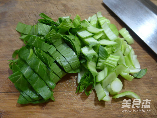 Fried Rice with Crab Sticks and Greens recipe