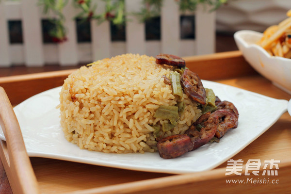 Braised Rice with Sausage and Beans recipe