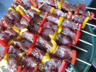 Lamb Kebabs with Colored Peppers recipe