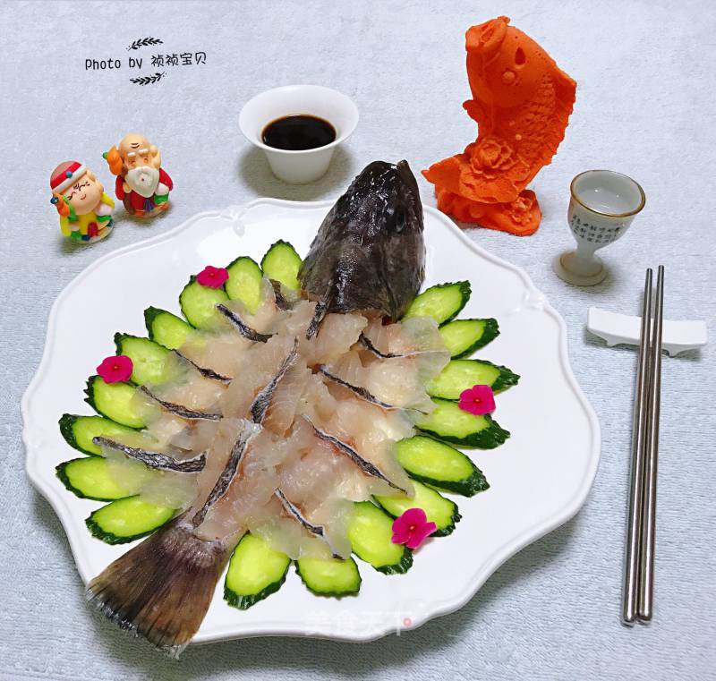 #seafood#black Fish Sashimi recipe