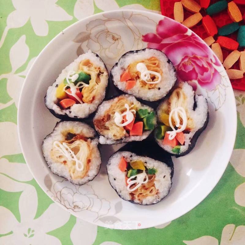 Bitter Gourd Fritters Sushi recipe