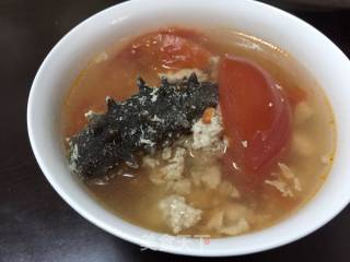 Sea Cucumber Tomato Soup with Minced Meat recipe