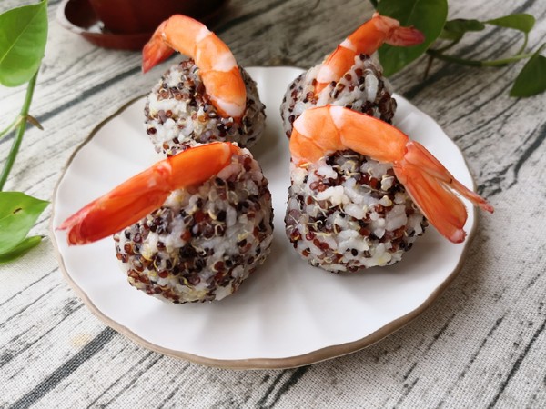 Tricolor Quinoa Shrimp Rice Balls recipe