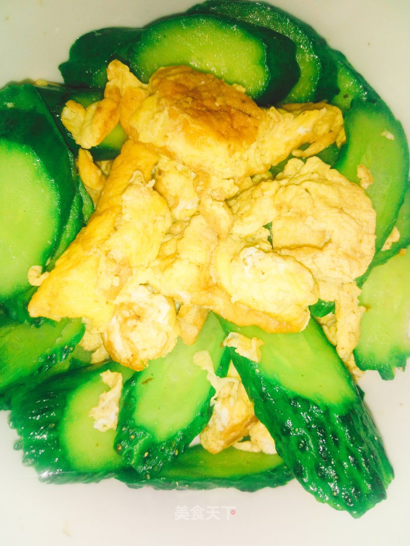 #蛋美食#cucumber Scrambled Eggs recipe