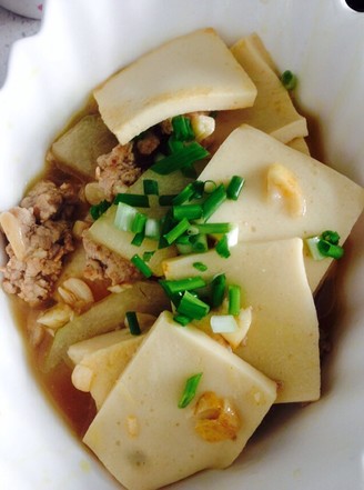 Grilled Winter Melon with Chiba Tofu with Minced Meat