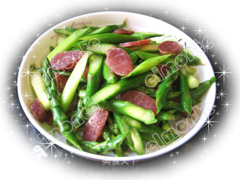 Stir-fried Asparagus with Sausage recipe