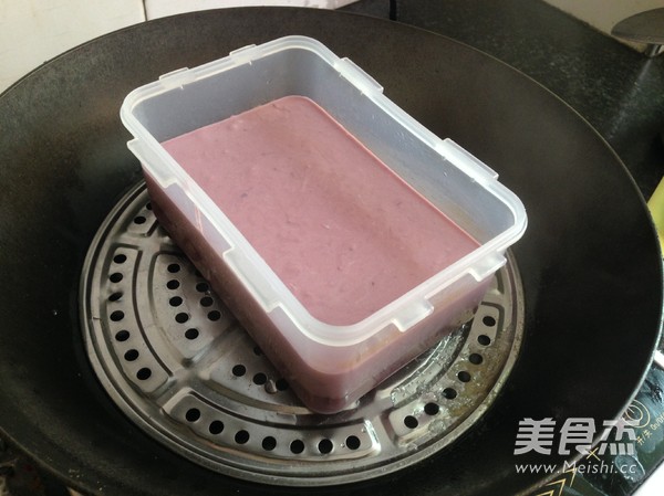Coconut Purple Sweet Potato Cool Cake recipe