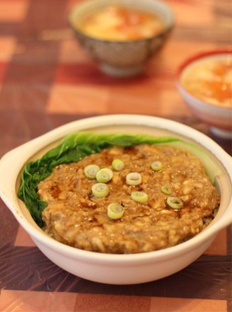 Claypot Rice with Horseshoe Meatloaf recipe