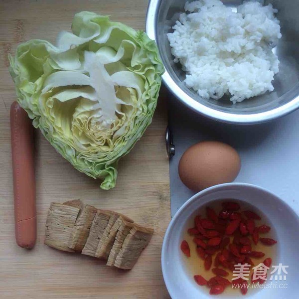 Fried Rice with Cabbage and Egg recipe