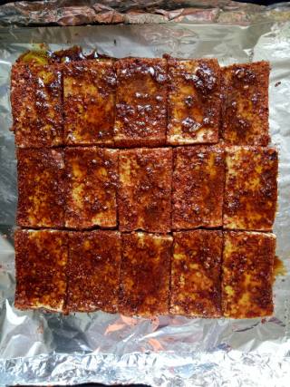 #炉美食# Spicy Grilled Tofu recipe