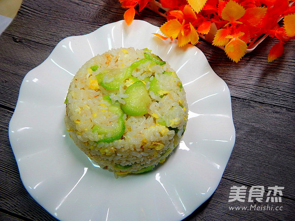 Loofah and Egg Fried Rice recipe