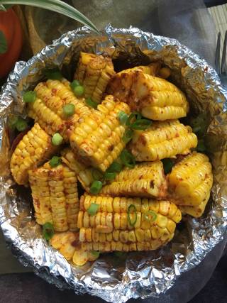 Grilled Corn with Sauce recipe