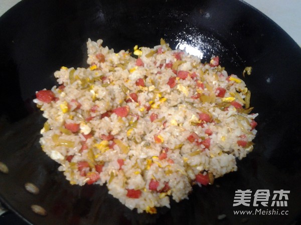 Fried Rice with Ham and Mustard Egg recipe