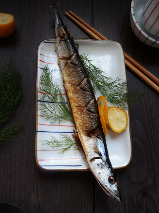 Salt-fried Saury recipe