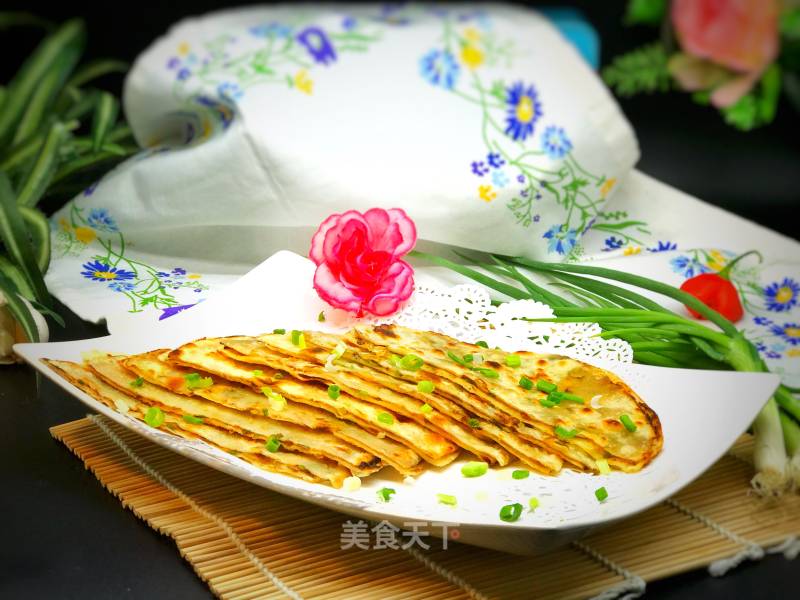 Dumpling Crusted Scallion Pancake recipe