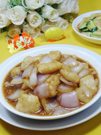 Fried Long Lee Fish with Onions