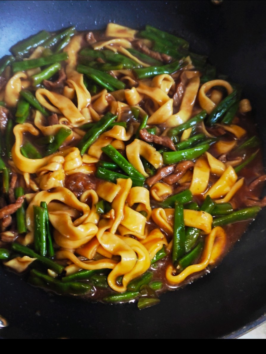 #最美不是中秋味# Braised Noodles with Beans recipe