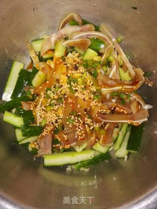 Cucumber with Pork Ears recipe