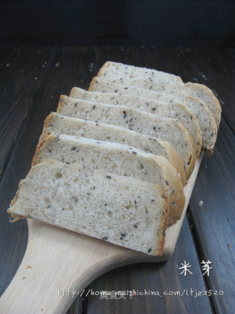 Breadmaker Version Whole Wheat Black Sesame Toast recipe