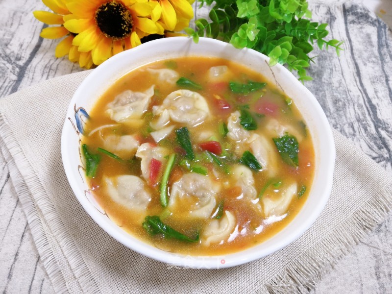 Wontons in Tomato Bisque Soup recipe