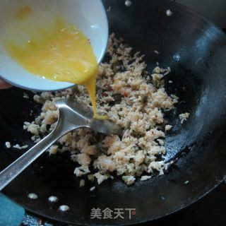 Fried Rice with Salted Beans and Egg Liquid recipe